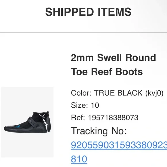 Roxy Women's Black and Blue Water/Swim/Surf Booties size 10 used once - Picture 2 of 2